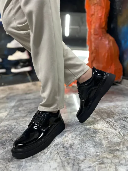 Kb-x16 Kuback Kömür Rugan Günlük Erkek Ayakkabı