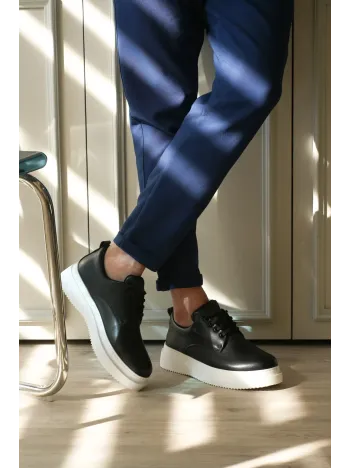 Kb-x16 Kuback Siyah Cilt Günlük Erkek Ayakkabı