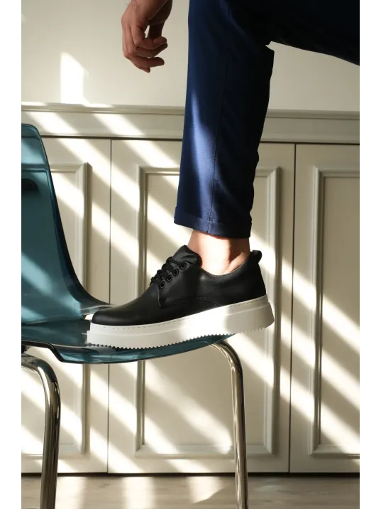 Kb-x16 Kuback Siyah Cilt Günlük Erkek Ayakkabı