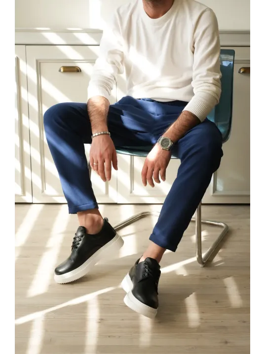 Kb-x16 Kuback Siyah Cilt Günlük Erkek Ayakkabı