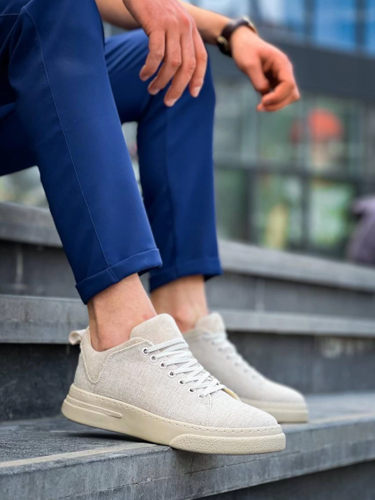 KB-X204 Kuback Bej Keten Bej Yüksek Taban Günlük Erkek Spor Ayakkabı KB-X204 Kuback Bej Keten Bej Yüksek Taban Günlük Erkek Spor Ayakkabı