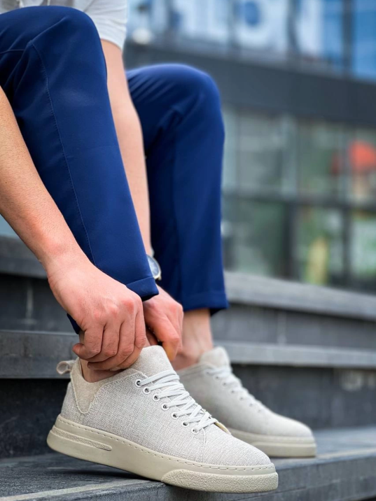 KB-X204 Kuback Bej Keten Bej Yüksek Taban Günlük Erkek Spor Ayakkabı KB-X204 Kuback Bej Keten Bej Yüksek Taban Günlük Erkek Spor Ayakkabı