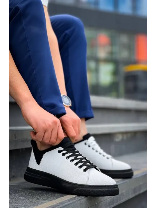 Kb-x204 Kuback Beyaz Siyah Keten Siyah Yüksek Taban Günlük Erkek Spor Ayakkabı Kb-x204 Kuback Beyaz Siyah Keten Siyah Yüksek Taban Günlük Erkek Spor Ayakkabı