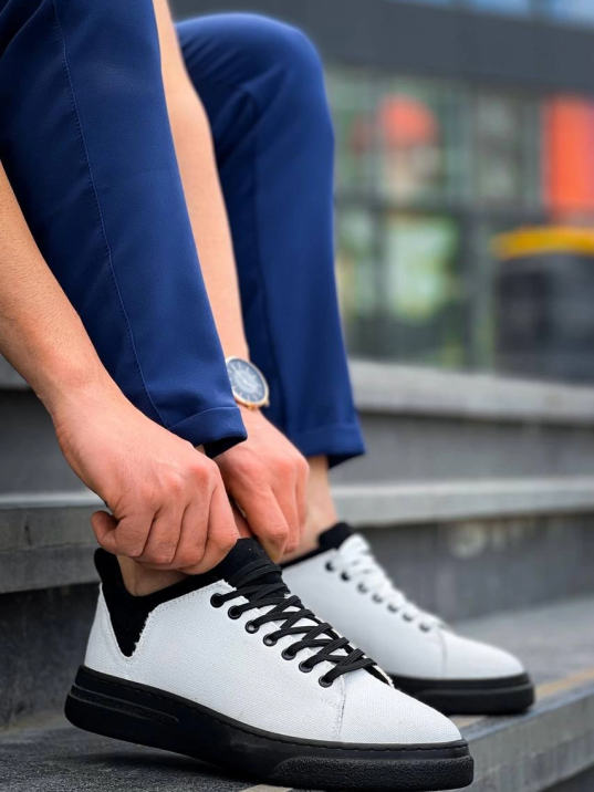 KB-X204 Kuback Beyaz Siyah Keten Siyah Yüksek Taban Günlük Erkek Spor Ayakkabı KB-X204 Kuback Beyaz Siyah Keten Siyah Yüksek Taban Günlük Erkek Spor Ayakkabı