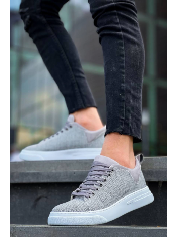 KB-X204 Kuback Gri Keten Beyaz Yüksek Taban Günlük Erkek Spor Ayakkabı KB-X204 Kuback Gri Keten Beyaz Yüksek Taban Günlük Erkek Spor Ayakkabı