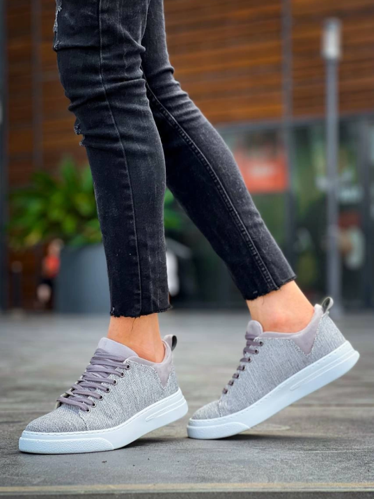 KB-X204 Kuback Gri Keten Beyaz Yüksek Taban Günlük Erkek Spor Ayakkabı KB-X204 Kuback Gri Keten Beyaz Yüksek Taban Günlük Erkek Spor Ayakkabı