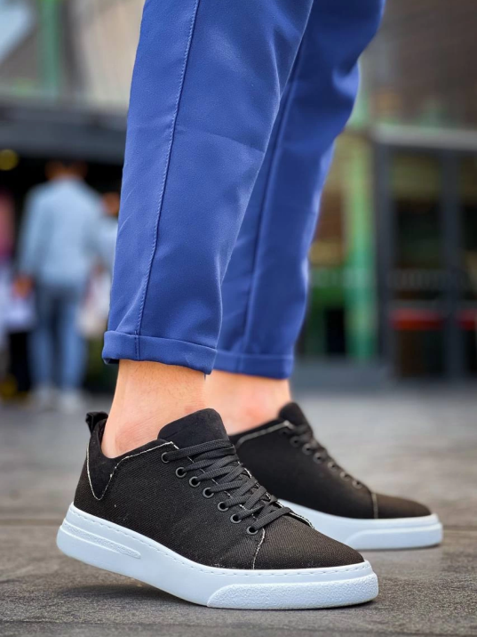 KB-X204 Kuback Siyah Keten Beyaz Yüksek Taban Günlük Erkek Spor Ayakkabı KB-X204 Kuback Siyah Keten Beyaz Yüksek Taban Günlük Erkek Spor Ayakkabı