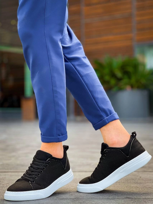 KB-X204 Kuback Siyah Keten Beyaz Yüksek Taban Günlük Erkek Spor Ayakkabı KB-X204 Kuback Siyah Keten Beyaz Yüksek Taban Günlük Erkek Spor Ayakkabı