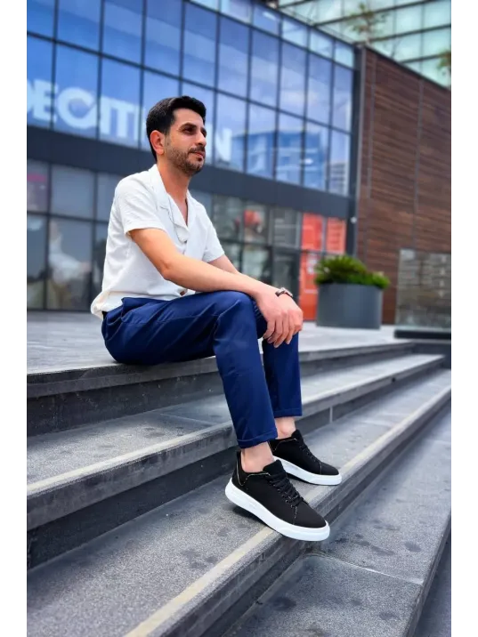 Kb-x204 Kuback Siyah Keten Beyaz Yüksek Taban Günlük Erkek Spor Ayakkabı Kb-x204 Kuback Siyah Keten Beyaz Yüksek Taban Günlük Erkek Spor Ayakkabı