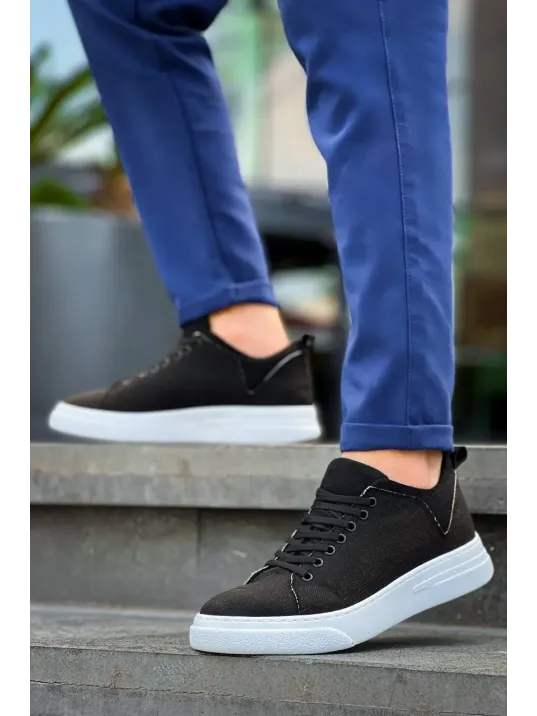 Kb-x204 Kuback Siyah Keten Beyaz Yüksek Taban Günlük Erkek Spor Ayakkabı Kb-x204 Kuback Siyah Keten Beyaz Yüksek Taban Günlük Erkek Spor Ayakkabı