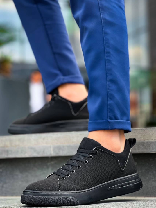 KB-X204 Kuback Siyah Keten Siyah Yüksek Taban Günlük Erkek Spor Ayakkabı KB-X204 Kuback Siyah Keten Siyah Yüksek Taban Günlük Erkek Spor Ayakkabı