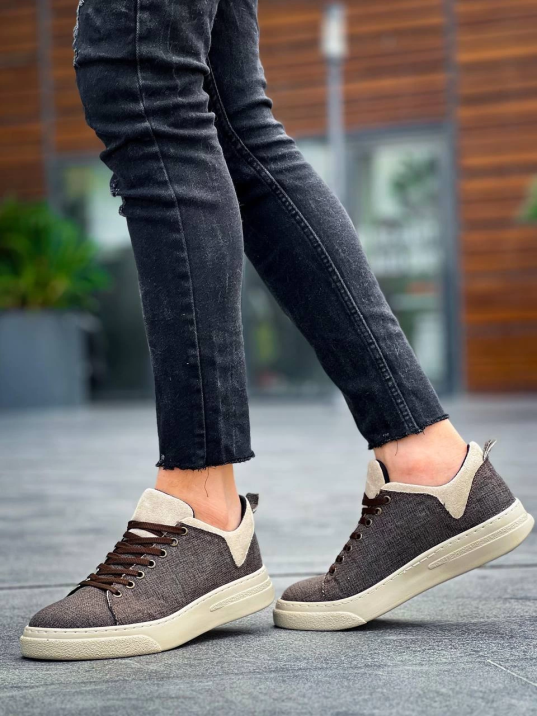 KB-X204 Kuback Taba Bej Keten Bej Yüksek Taban Günlük Erkek Spor Ayakkabı KB-X204 Kuback Taba Bej Keten Bej Yüksek Taban Günlük Erkek Spor Ayakkabı