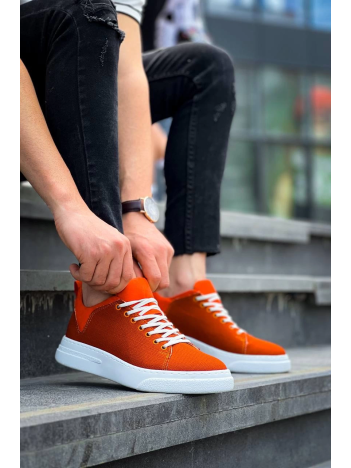 KB-X204 Kuback Turuncu Keten Beyaz Yüksek Taban Günlük Erkek Spor Ayakkabı KB-X204 Kuback Turuncu Keten Beyaz Yüksek Taban Günlük Erkek Spor Ayakkabı