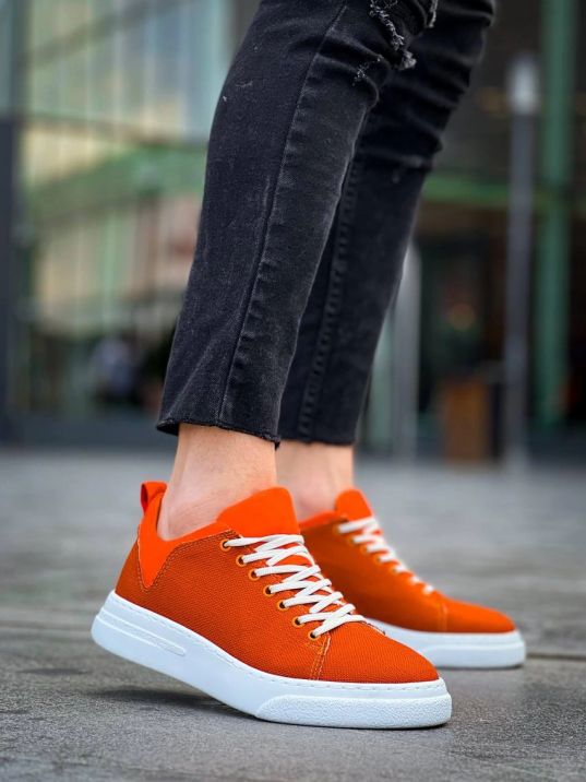 KB-X204 Kuback Turuncu Keten Beyaz Yüksek Taban Günlük Erkek Spor Ayakkabı KB-X204 Kuback Turuncu Keten Beyaz Yüksek Taban Günlük Erkek Spor Ayakkabı