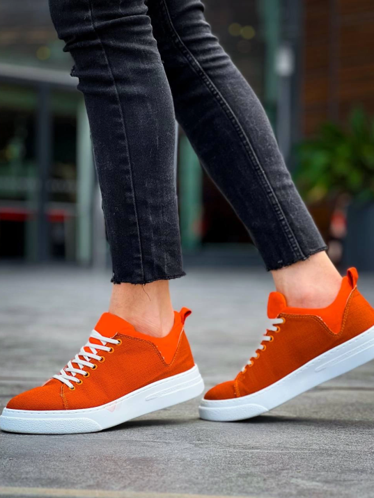 KB-X204 Kuback Turuncu Keten Beyaz Yüksek Taban Günlük Erkek Spor Ayakkabı KB-X204 Kuback Turuncu Keten Beyaz Yüksek Taban Günlük Erkek Spor Ayakkabı