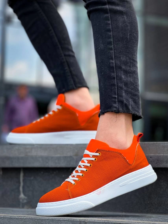 KB-X204 Kuback Turuncu Keten Beyaz Yüksek Taban Günlük Erkek Spor Ayakkabı KB-X204 Kuback Turuncu Keten Beyaz Yüksek Taban Günlük Erkek Spor Ayakkabı