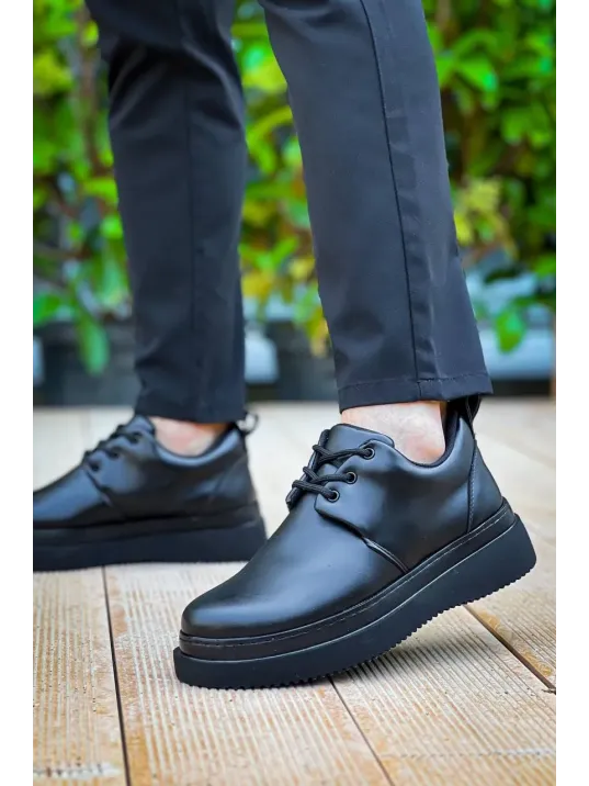 Kb-x3 Kuback Siyah Cilt Siyah Taban Bağcıklı Günlük Erkek Ayakkabı Kb-x3 Kuback Siyah Cilt Siyah Taban Bağcıklı Günlük Erkek Ayakkabı