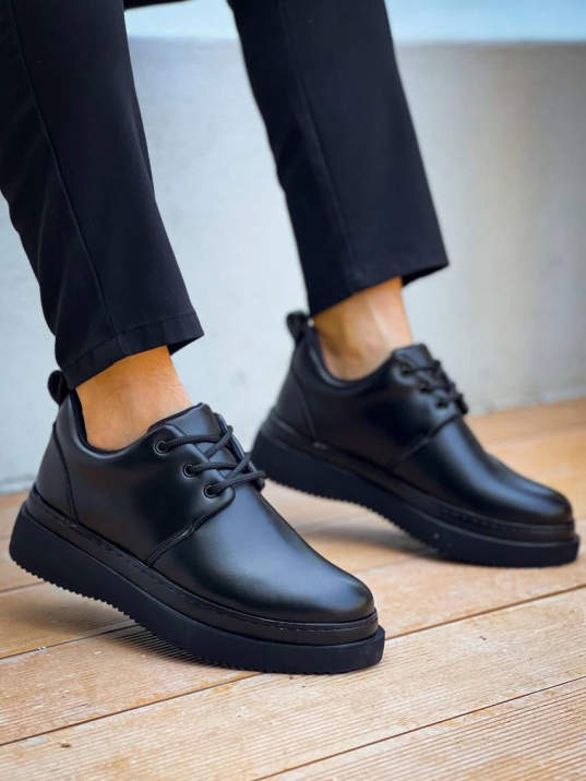 KB-X3  Kuback Siyah Cilt Siyah Taban Bağcıklı  Günlük Erkek  Ayakkabı KB-X3  Kuback Siyah Cilt Siyah Taban Bağcıklı  Günlük Erkek  Ayakkabı