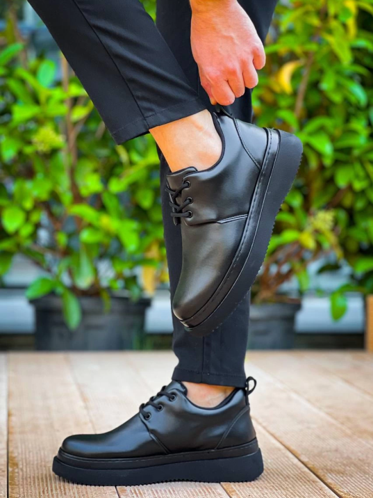 KB-X3  Kuback Siyah Cilt Siyah Taban Bağcıklı  Günlük Erkek  Ayakkabı KB-X3  Kuback Siyah Cilt Siyah Taban Bağcıklı  Günlük Erkek  Ayakkabı