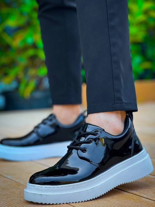 KB-X3  Kuback Siyah Rugan  Bağcıklı  Günlük Erkek  Ayakkabı KB-X3  Kuback Siyah Rugan  Bağcıklı  Günlük Erkek  Ayakkabı