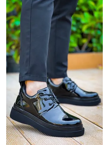 Kb-x3  Kuback  Siyah Rugan Siyah Taban  Bağcıklı  Günlük Erkek  Ayakkabı