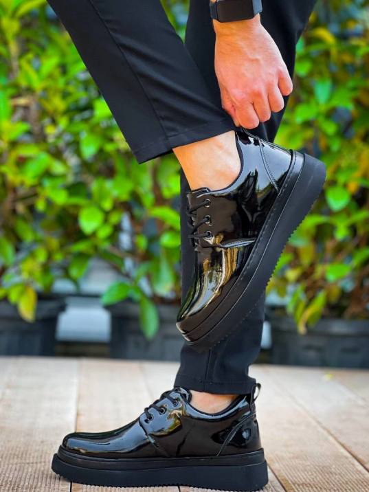 KB-X3  Kuback  Siyah Rugan Siyah Taban  Bağcıklı  Günlük Erkek  Ayakkabı KB-X3  Kuback  Siyah Rugan Siyah Taban  Bağcıklı  Günlük Erkek  Ayakkabı