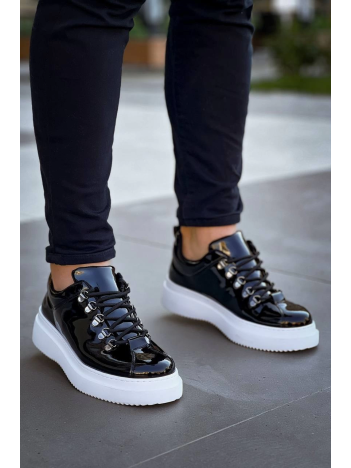 KB-X4  Kuback Siyah Rugan Yüksek Taban Bağcıklı Günlük Erkek Ayakkabı KB-X4  Kuback Siyah Rugan Yüksek Taban Bağcıklı Günlük Erkek Ayakkabı