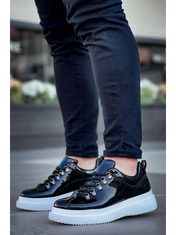 KB-X4  Kuback Siyah Rugan Yüksek Taban Bağcıklı Günlük Erkek Ayakkabı KB-X4  Kuback Siyah Rugan Yüksek Taban Bağcıklı Günlük Erkek Ayakkabı