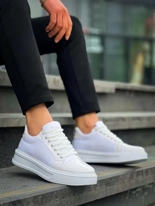 Kb-x46 Kuback Beyaz Rugan Yüksek Beyaz Taban Günlük Spor Ayakkabı Kb-x46 Kuback Beyaz Rugan Yüksek Beyaz Taban Günlük Spor Ayakkabı