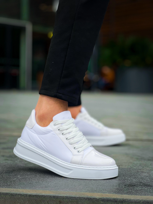 KB-X46 Kuback Beyaz Rugan Yüksek Beyaz Taban Günlük Spor Ayakkabı KB-X46 Kuback Beyaz Rugan Yüksek Beyaz Taban Günlük Spor Ayakkabı