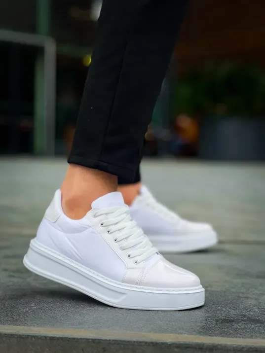 Kb-x46 Kuback Beyaz Rugan Yüksek Beyaz Taban Günlük Spor Ayakkabı Kb-x46 Kuback Beyaz Rugan Yüksek Beyaz Taban Günlük Spor Ayakkabı