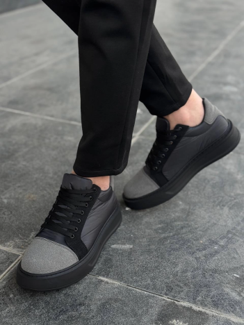 KB-X46 Kuback Siyah Gri Yüksek Siyah Taban Günlük Spor Ayakkabı KB-X46 Kuback Siyah Gri Yüksek Siyah Taban Günlük Spor Ayakkabı
