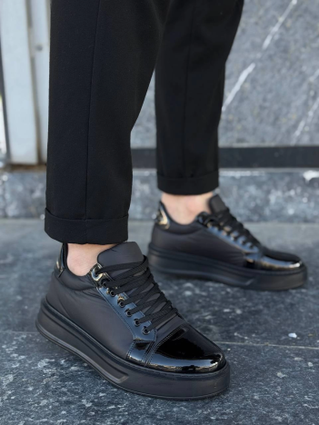 KB-X46 Kuback Siyah Rugan Yüksek Siyah Taban Günlük Spor Ayakkabı KB-X46 Kuback Siyah Rugan Yüksek Siyah Taban Günlük Spor Ayakkabı