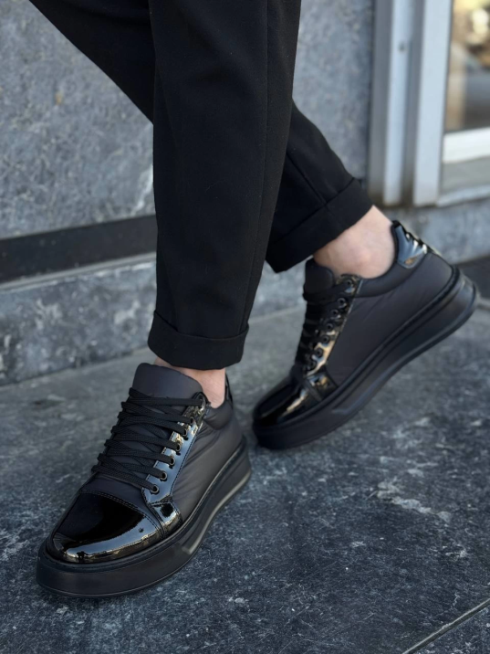 KB-X46 Kuback Siyah Rugan Yüksek Siyah Taban Günlük Spor Ayakkabı KB-X46 Kuback Siyah Rugan Yüksek Siyah Taban Günlük Spor Ayakkabı