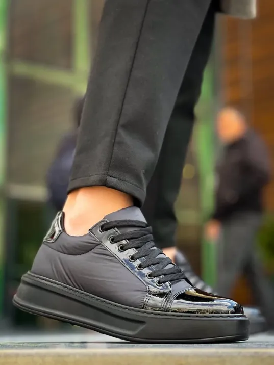 Kb-x46 Kuback Siyah Rugan Yüksek Siyah Taban Günlük Spor Ayakkabı Kb-x46 Kuback Siyah Rugan Yüksek Siyah Taban Günlük Spor Ayakkabı