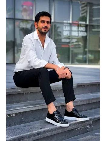 Kb-x5 Kuback Siyah Rugan Günlük Erkek Ayakkabı