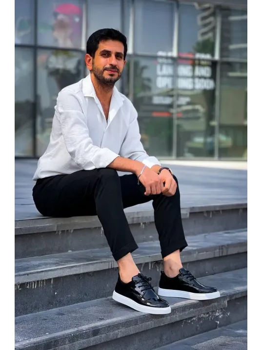 Kb-x5 Kuback Siyah Rugan Günlük Erkek Ayakkabı