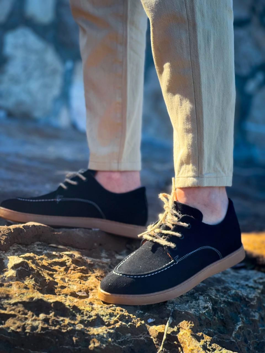 KB-X5 Kuback Siyah  Süet Bağcıklı  Günlük Erkek Ayakkabı KB-X5 Kuback Siyah  Süet Bağcıklı  Günlük Erkek Ayakkabı