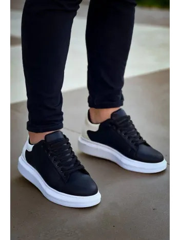 Kb-x500  Kuback  Bağcıklı Siyah Beyaz  Günlük Erkek Ayakkabı