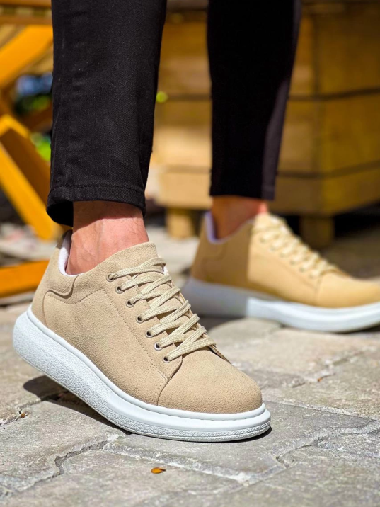 Kb-x500 Kuback Bej Süet Yüksek Taban Bağcıklı Günlük Erkek Ayakkabı Kb-x500 Kuback Bej Süet Yüksek Taban Bağcıklı Günlük Erkek Ayakkabı
