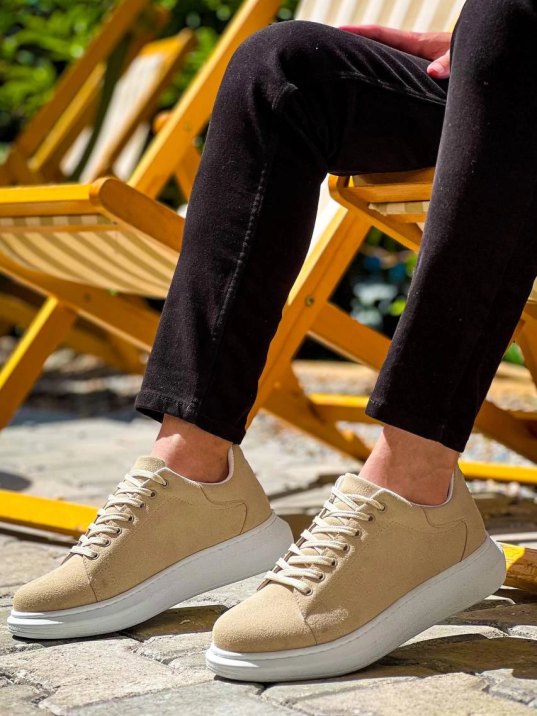 Kb-x500 Kuback Bej Süet Yüksek Taban Bağcıklı Günlük Erkek Ayakkabı Kb-x500 Kuback Bej Süet Yüksek Taban Bağcıklı Günlük Erkek Ayakkabı