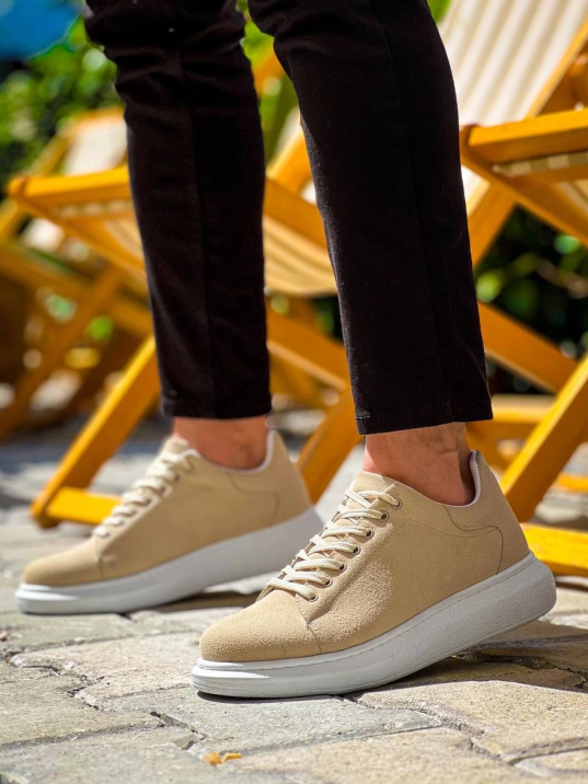 Kb-x500 Kuback Bej Süet Yüksek Taban Bağcıklı Günlük Erkek Ayakkabı Kb-x500 Kuback Bej Süet Yüksek Taban Bağcıklı Günlük Erkek Ayakkabı