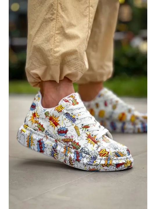 Kb-x500  Kuback  Beyaz Boom  Bağcıklı  Günlük Erkek  Ayakkabı