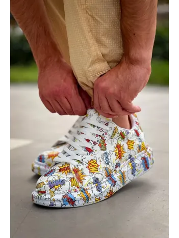 Kb-x500  Kuback  Beyaz Boom  Bağcıklı  Günlük Erkek  Ayakkabı