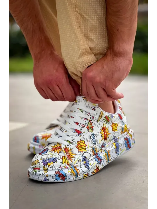 Kb-x500  Kuback  Beyaz Boom  Bağcıklı  Günlük Erkek  Ayakkabı