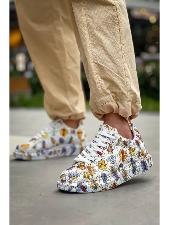 Kb-x500  Kuback  Beyaz Boom  Bağcıklı  Günlük Erkek  Ayakkabı