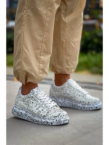 Kb-x500 Kuback Beyaz Emoji Bağcıklı Günlük Erkek Ayakkabı Kb-x500 Kuback Beyaz Emoji Bağcıklı Günlük Erkek Ayakkabı