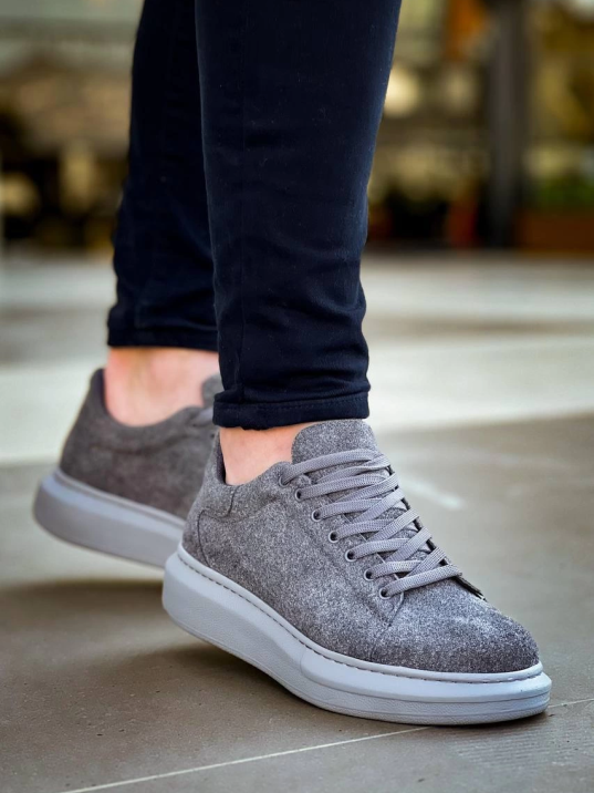 KB-X500  Kuback Gri Süet Yüksek Taban Bağcıklı Günlük Erkek Ayakkabı KB-X500  Kuback Gri Süet Yüksek Taban Bağcıklı Günlük Erkek Ayakkabı