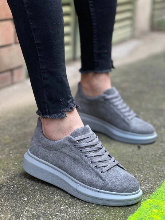 KB-X500  Kuback Gri Süet Yüksek Taban Bağcıklı Günlük Erkek Ayakkabı KB-X500  Kuback Gri Süet Yüksek Taban Bağcıklı Günlük Erkek Ayakkabı