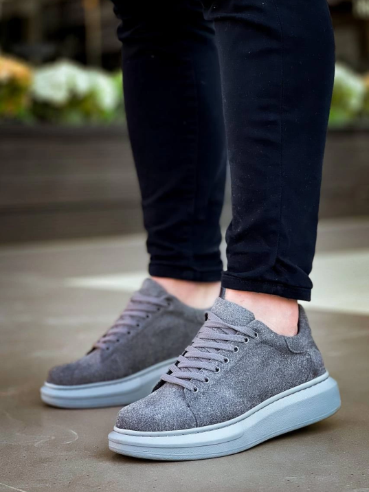 KB-X500  Kuback Gri Süet Yüksek Taban Bağcıklı Günlük Erkek Ayakkabı KB-X500  Kuback Gri Süet Yüksek Taban Bağcıklı Günlük Erkek Ayakkabı